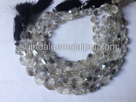 Double Terminated Quartz Far Rough Nuggets Shape Beads